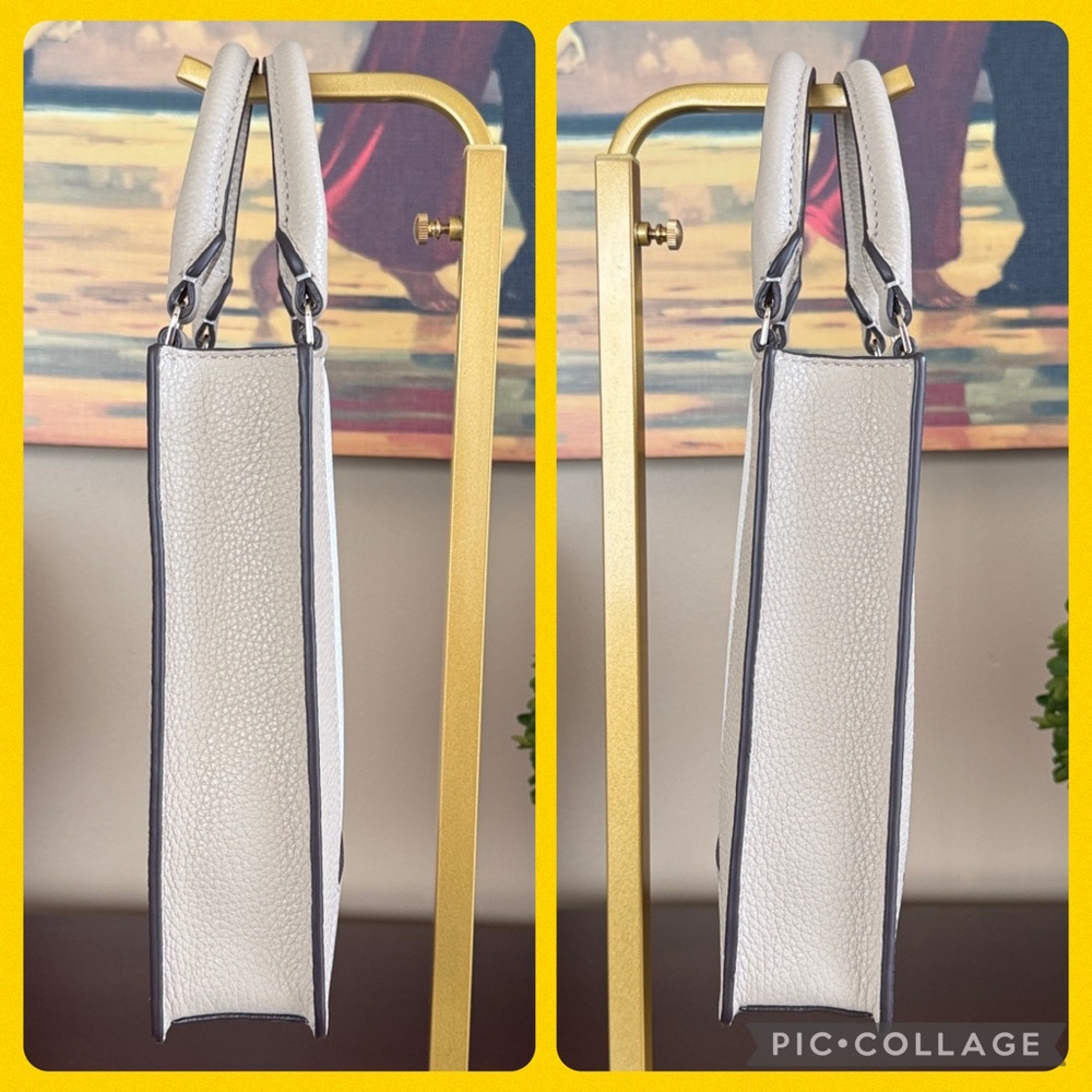KATE SPADE ♠️ New York 🤎Lena🤎 COLORBLOCK PEBBLED LEATHER MINI TOTE BAG - Picture 6 of 17